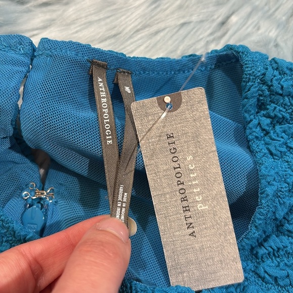 NWT By Anthropologie Textured Bubble Mini Mini Shift Dress Petite - Picture 3 of 10